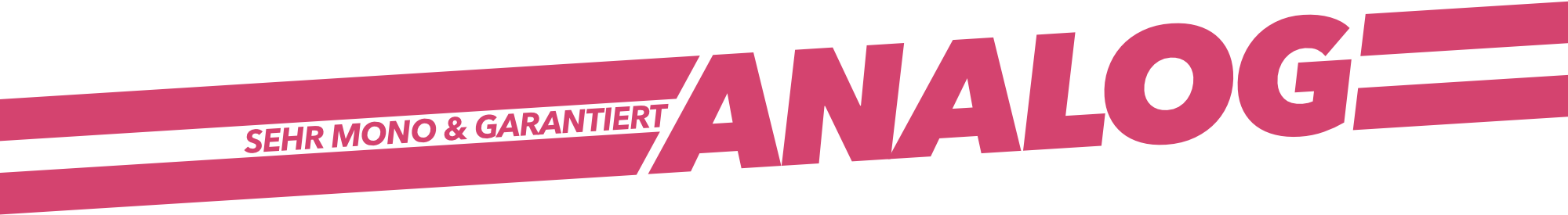 sehr mono und garantiert analog